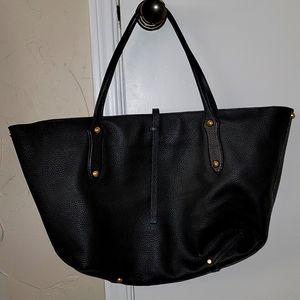 Annabel Ingal Black Pebbled Leather Tote